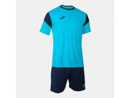 Pánská/Chlapecká sportovní souprava JOMA PHOENIX SET FLUOR TURQUOISE-NAVY (Velikost 3XL, Barva FLUOR TURQUOISE)
