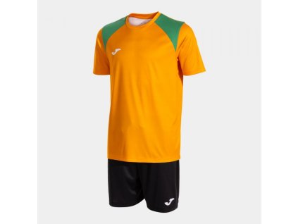 Dětská sportovní souprava JOMA KIDS CAMP SET ORANGE BLACK (Velikost 10 (3XS), Barva ORANGE-BLACK)