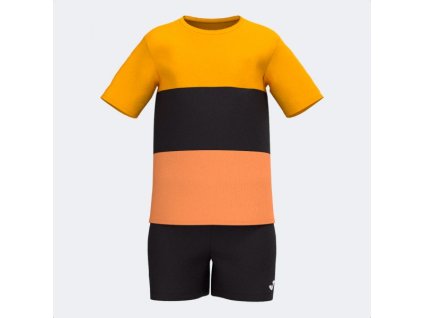 Dětská sportovní souprava JOMA KIDS CAMP SET ORANGE BLACK (Velikost 10 (3XS), Barva ORANGE-BLACK)
