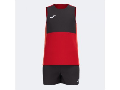 Dětská sportovní souprava JOMA KIDS CAMP SET RED BLACK (Velikost 10 (3XS), Barva RED-BLACK)
