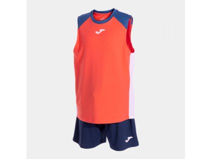 Dětská sportovní souprava JOMA KIDS CAMP SET CORAL NAVY (Velikost 10 (3XS), Barva CORAL)