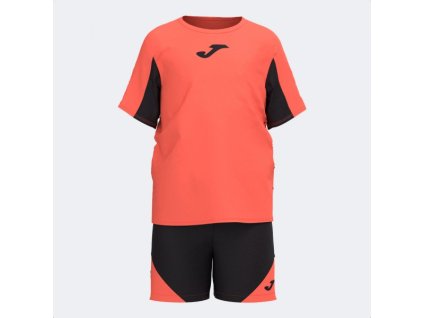 Dětská sportovní souprava JOMA KIDS CAMP SET CORAL BLACK (Velikost 10 (3XS), Barva CORAL)