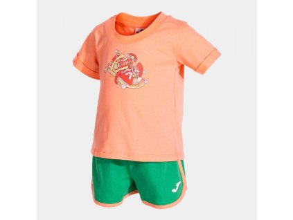 Dětská sportovní souprava JOMA KIDS CAMP SET ORANGE GREEN (Velikost 3 (7XS), Barva ORANGE)