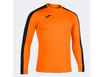 Pánské/Chlapecké sportovní tričko JOMA ACADEMY T-SHIRT ORANGE-BLACK L/S (Velikost 2XL-3XL, Barva ORANGE-BLACK)