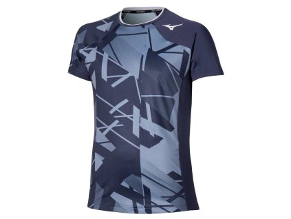 Pánské sportovní tričko Mizuno DB Shadow Graphic SS Tee(M) / Odyssey Gray (Velikost L)