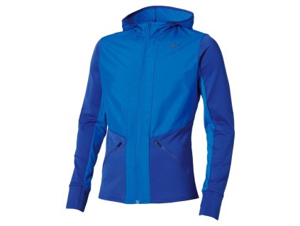 Pánská sportovní bunda Mizuno Active Warm Hybrid FZ Hd LS(M) / Princess Blue (Velikost L)