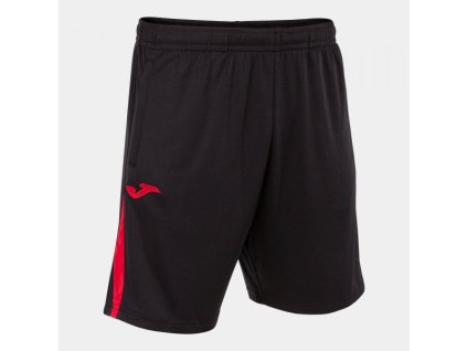 Pánské/Chlapecké fotbalové šortky JOMA CHAMPIONSHIP VII BERMUDA BLACK RED (Velikost S, Barva BLACK-RED)