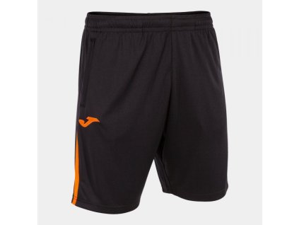Pánské/Chlapecké fotbalové šortky JOMA CHAMPIONSHIP VII BERMUDA BLACK ORANGE (Velikost 2XL, Barva BLACK-ORANGE)
