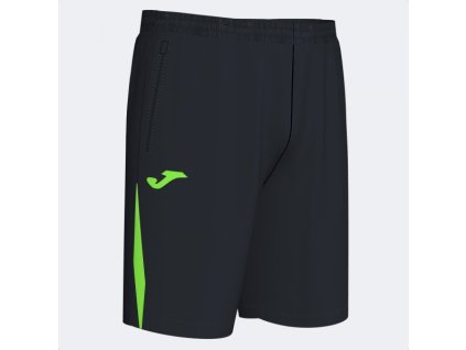 Pánské/Chlapecké fotbalové šortky JOMA CHAMPIONSHIP VII BERMUDA BLACK FLUOR GREEN (Velikost 2XL, Barva NEGRO-VERDE FLUOR)