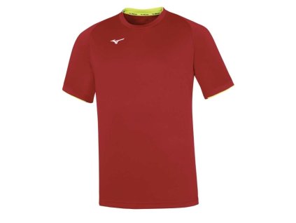 Pánské sportovní tričko Mizuno Men Core SS Tee(M) / Red/Black (Velikost L)