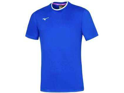 Pánské tričko Mizuno Tee / Royal/White (Velikost 4XL)