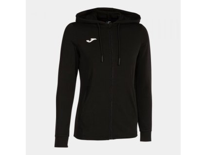 Dámská/Dívčí sportovní mikina JOMA SCULPTURE II ZIP-UP HOODIE BLACK (Velikost L, Barva BLACK)
