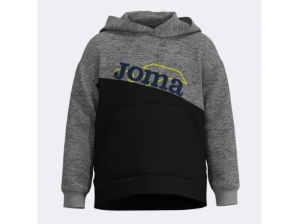 Dětská mikina JOMA PARK HOODIE BLACK MELANGE GREY (Velikost 10 (3XS), Barva BLACK)