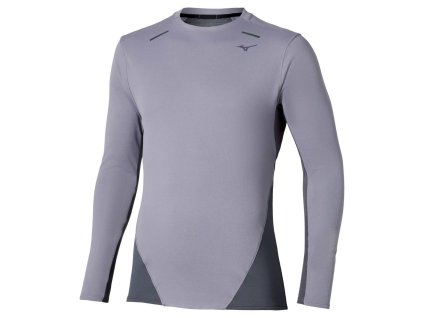 Pánské termo tričko Mizuno Tech Thermal Charge LS Tee(M) / Quicksilver (Velikost L)
