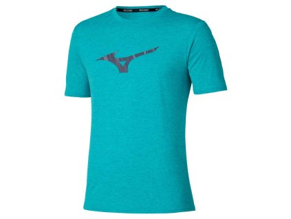 Pánské sportovní tričko Mizuno Core Runbird SS Tee(M) / Capri Breeze (Velikost XXL)