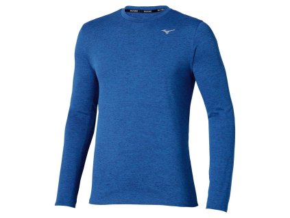 Pánské sportovní tričko Mizuno Core Impulse LS Tee(M) / Sodalite Blue (Velikost XXL)