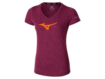 Dámské sportovní tričko Mizuno Core Runbird Tee(W) / Dark purple (Velikost L)