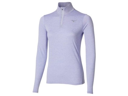 Dámské sportovní tričko Mizuno Core Impulse HZ LS Tee(W) / Icelandic Blue (Velikost S)