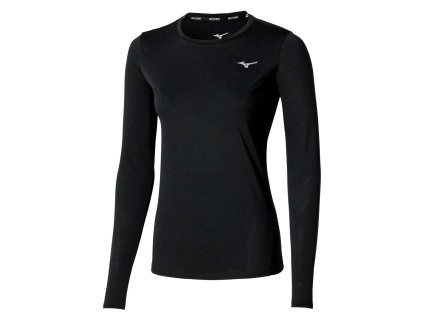 Dámské sportovní tričko Mizuno Core Impulse LS tee(W) / Black (Velikost XL)