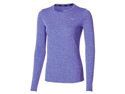 Dámské sportovní tričko Mizuno Core Impulse LS tee(W) / Iris Bloom (Velikost XL)