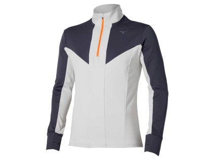 Pánská sportovní mikina Mizuno Active Warm HZ LS(M) / Vapor Silver (Velikost M)