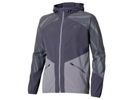 Pánská sportovní bunda Mizuno Active Alpha Hodded Jacket(M) / Odyssey Gray (Velikost L)