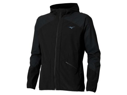 Pánská sportovní bunda Mizuno Active Alpha Hodded Jacket(M) / Black (Velikost L)