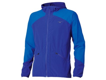Pánská sportovní bunda Mizuno Active Alpha Hodded Jacket(M) / Sodalite Blue (Velikost L)