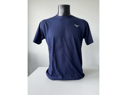 Pánské sportovní tričko Mizuno Drylite Tee Mens / Navy (Velikost S)