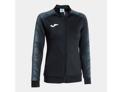 Dámská sportovní mikina JOMA ELITE XI FULL ZIP SWEATSHIRT BLACK ANTHRACITE (Velikost L, Barva BLACK-ANTHRACITE)