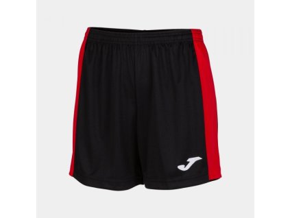 Dámské/Dívčí sportovní šortky JOMA MAXI SHORT BLACK RED (Velikost 152, Barva BLACK-RED)