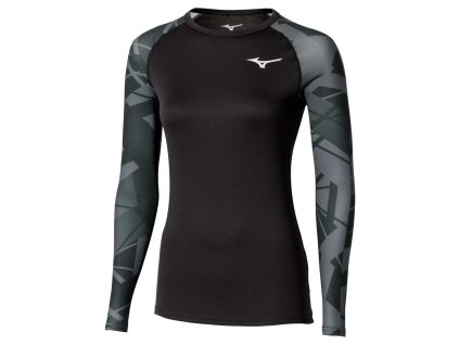 Dámské termo triko Mizuno Virtual Body G5 Crew Neck(W) / Black (Velikost L)
