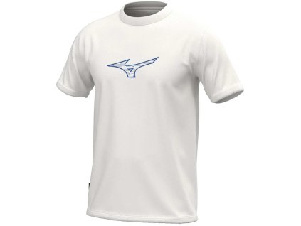Pánské sportovní tričko Mizuno Athletics RB T-shirt(M) / Snow White (Velikost M)