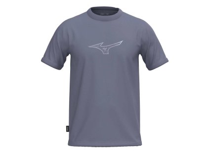 Pánské sportovní tričko Mizuno Athletics RB T-shirt(M) / Blue Granite (Velikost L)