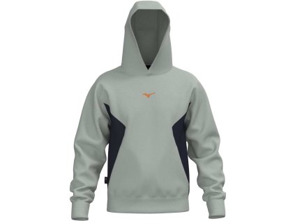 Pánská sportovní Mikina Mizuno Athletics Hoodie(M) / Mercury/Baritone Blue (Velikost XL)