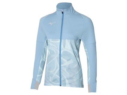 Dámská sportovní bunda Mizuno Paris Athlete Hybrid Warm up Jacket / Glacier Lake (Velikost S)