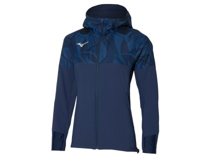 Dámská sportovní budna Mizuno Paris Athlete Hooded Jacket / Pageant Blue (Velikost S)