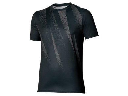 Pánské sportovní tričko Mizuno Core Graphic SS Tee(M) / Black (Velikost L)