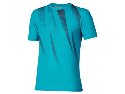Pánské sportovní tričko Mizuno Core Graphic SS Tee(M) / Capri Breeze (Velikost M)