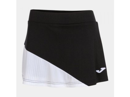 Dámská/Dívčí sportovní sukně JOMA MONTREAL SKIRT BLACK WHITE (Velikost L, Barva BLACK-WHITE)