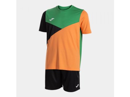 Dětská sportovní souprava JOMA KIDS CAMP SET ORANGE BLACK (Velikost 2 (8XS), Barva ORANGE-BLACK)