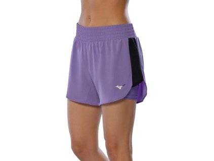 Pánské sportovní šortky Mizuno 2in1 4.5 Short(W) / Paisley Purple (Velikost S)
