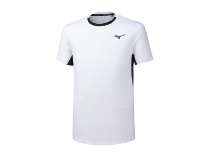 Pánské sportovní tričko Mizuno Shadow Tee / White (Velikost XL)