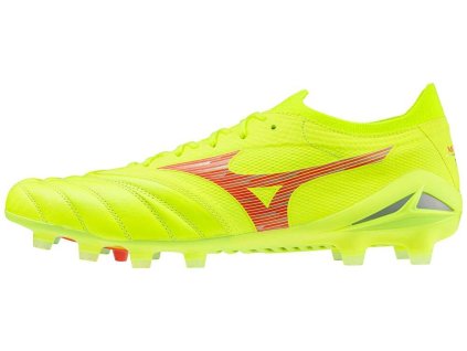 Pánské fotbalové lisovky Mizuno MORELIA NEO IV ? ELITE MD / Safety Yellow/Fiery Coral 2/Safety Yellow (Velikost 47.0/12.0)