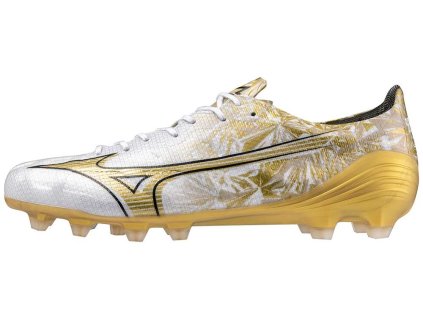 Pánské fotbalové lisovky Mizuno MIZUNO ? ELITE MD / White/GE Gold/Black (Velikost 47.0/12.0)