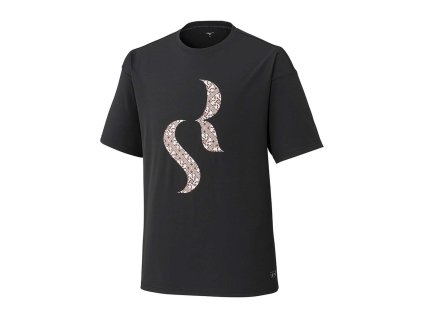 Pánské sportovní tričko Mizuno SR OVERSIZED TEE H/S / Black (Velikost XS)