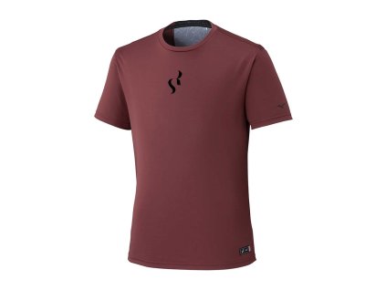 Pánské sportovní tričko Mizuno SR TRANING TEE / MAROON RED (Velikost S)