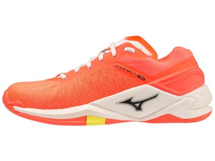 Pánská halová obuv Mizuno WAVE STEALTH NEO / Neon Flame/Black/Bolt 2 (Velikost 50.0/14.0)