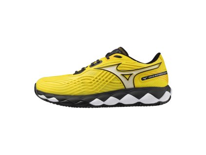 Unisex tenisová obuv Mizuno WAVE ENFORCE TOUR 2 PADEL(U) / Vibrant Yellow/Black/BlackSand (Velikost 40.5/7.0)