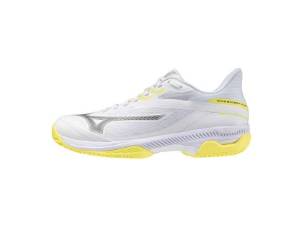 Dámská tenisová obuv Mizuno WAVE EXCEED COURT PADEL(F) / White/Black Sand/Lemon Tonic (Velikost 37.0/4.5)